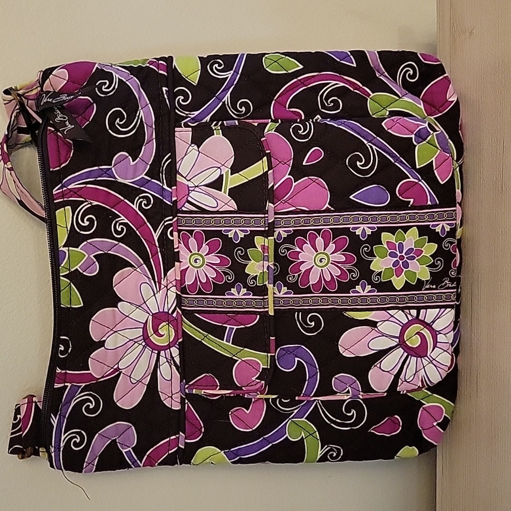 Vera Bradley Hipster crossbody bag in the retired "Purple Punch" pattern.
